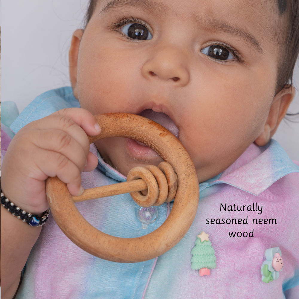 Neem Wood Rattles Set of 3